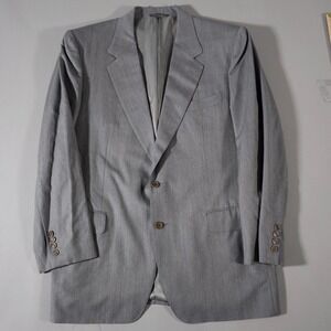 Canali Blazer Men 52R Grey Virgin Wool Two Button Made in Italy Sport Coat